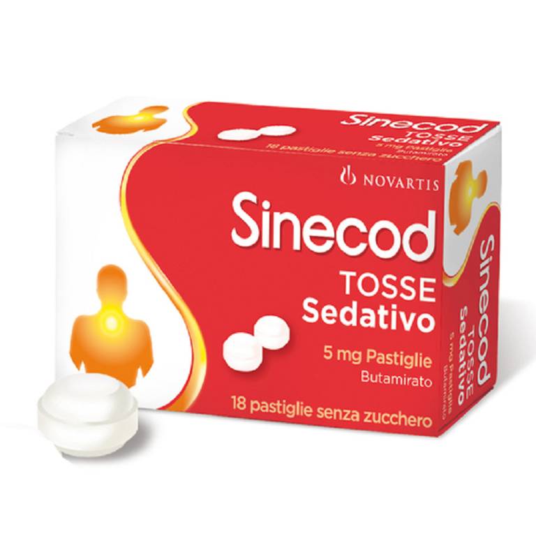 SINECOD TOSSE SED*18PAST 5MG